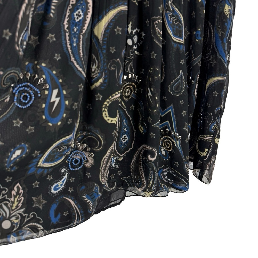 Zadig & Voltaire Rimana Paisley Mini Dress Sz S - Picture 4 of 10